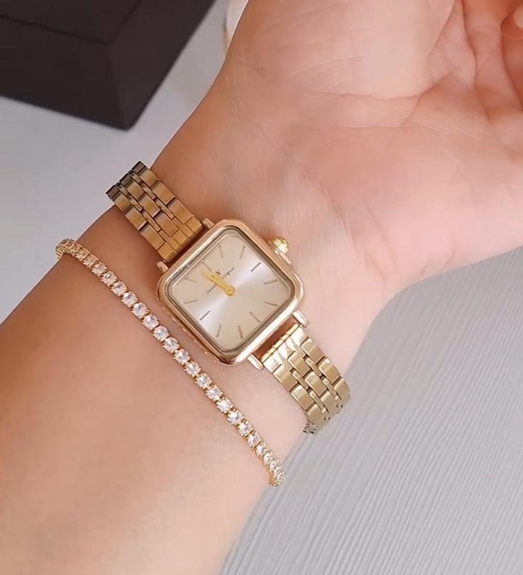 Gold WD watch with Diamond Band