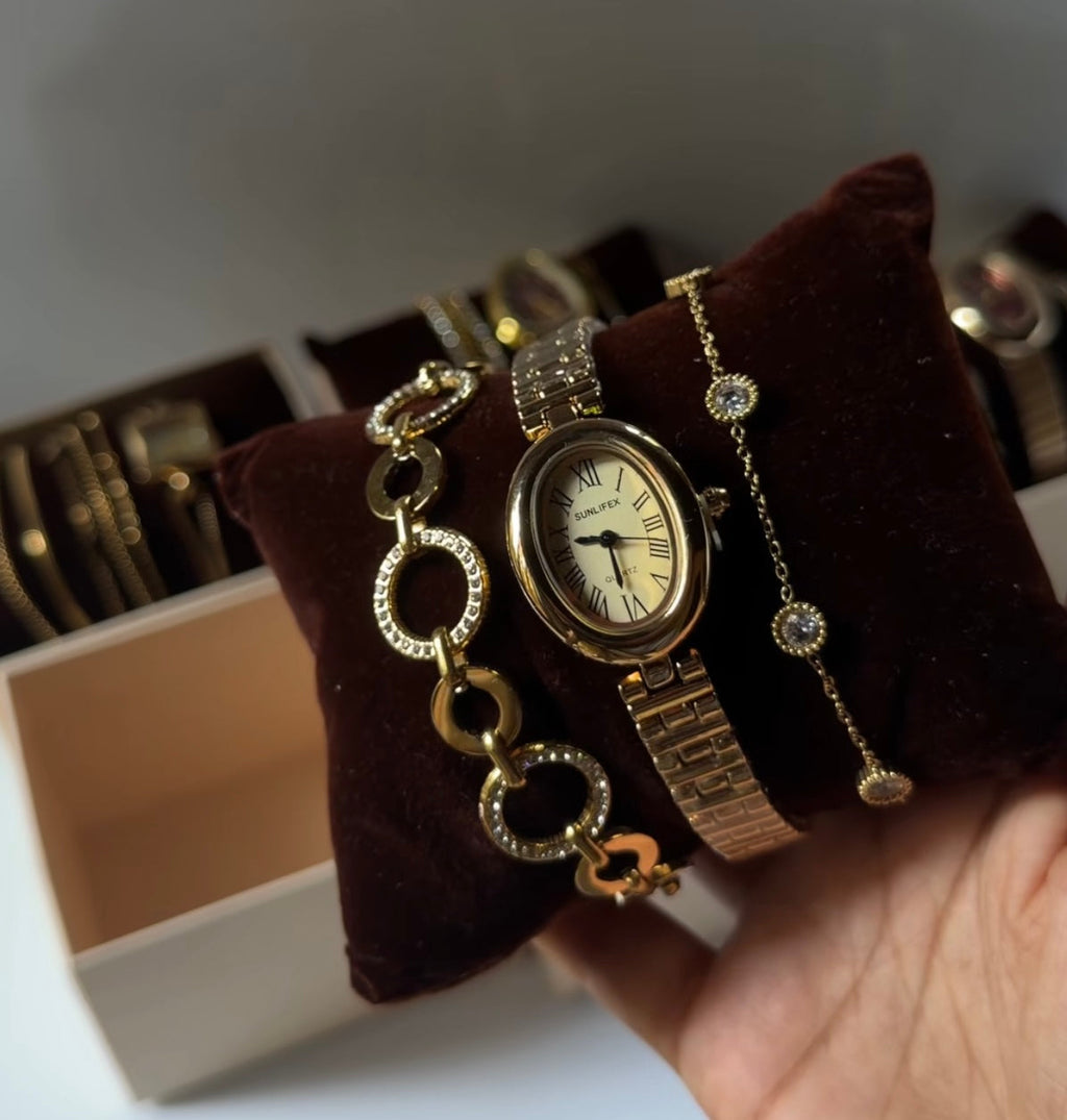 Aurex Luxe vintage watch stack